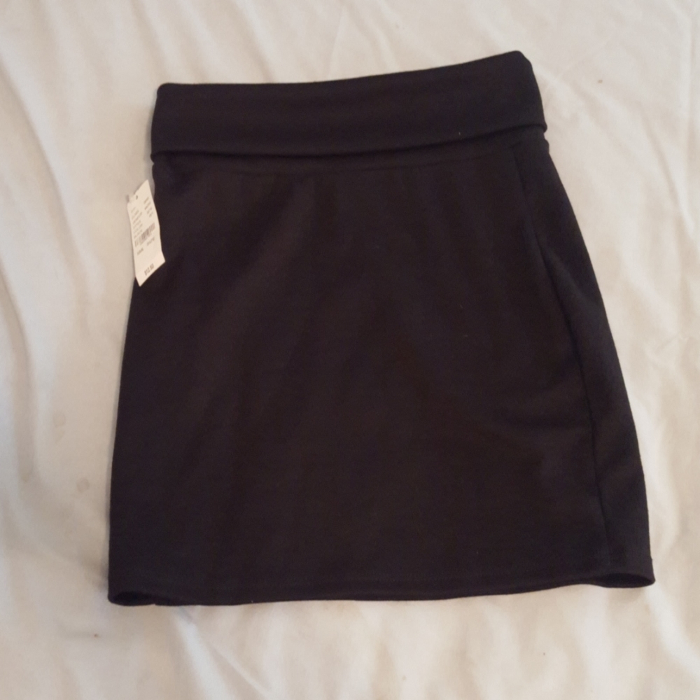 Black mini skirt